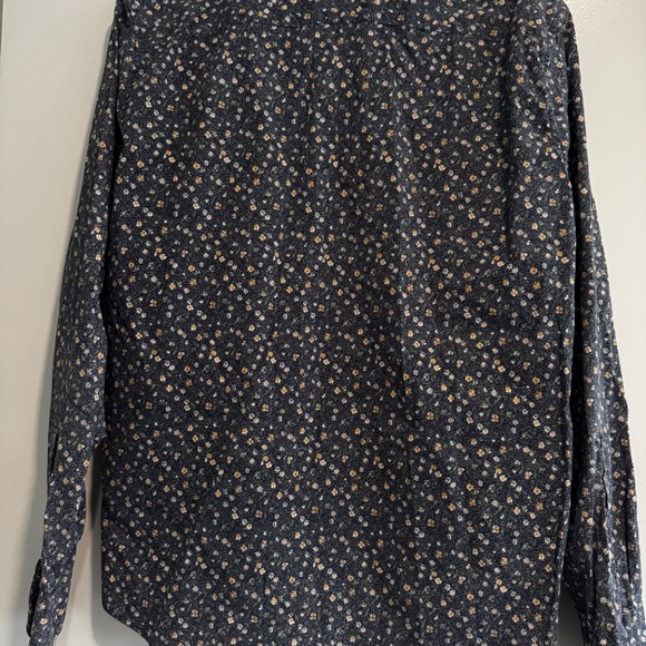 Abercrombie & Fitch Super Slim Floral Button-Up Shirt – Stretch – Navy (L) - Picture 7 of 7